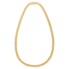 18k Yellow Gold Diamond Curb-Link Necklace
