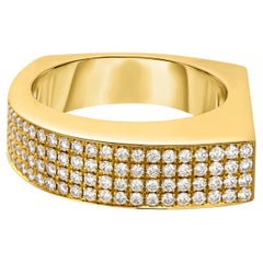 18K Yellow Gold Diamond Curve Ring by Fern Freeman