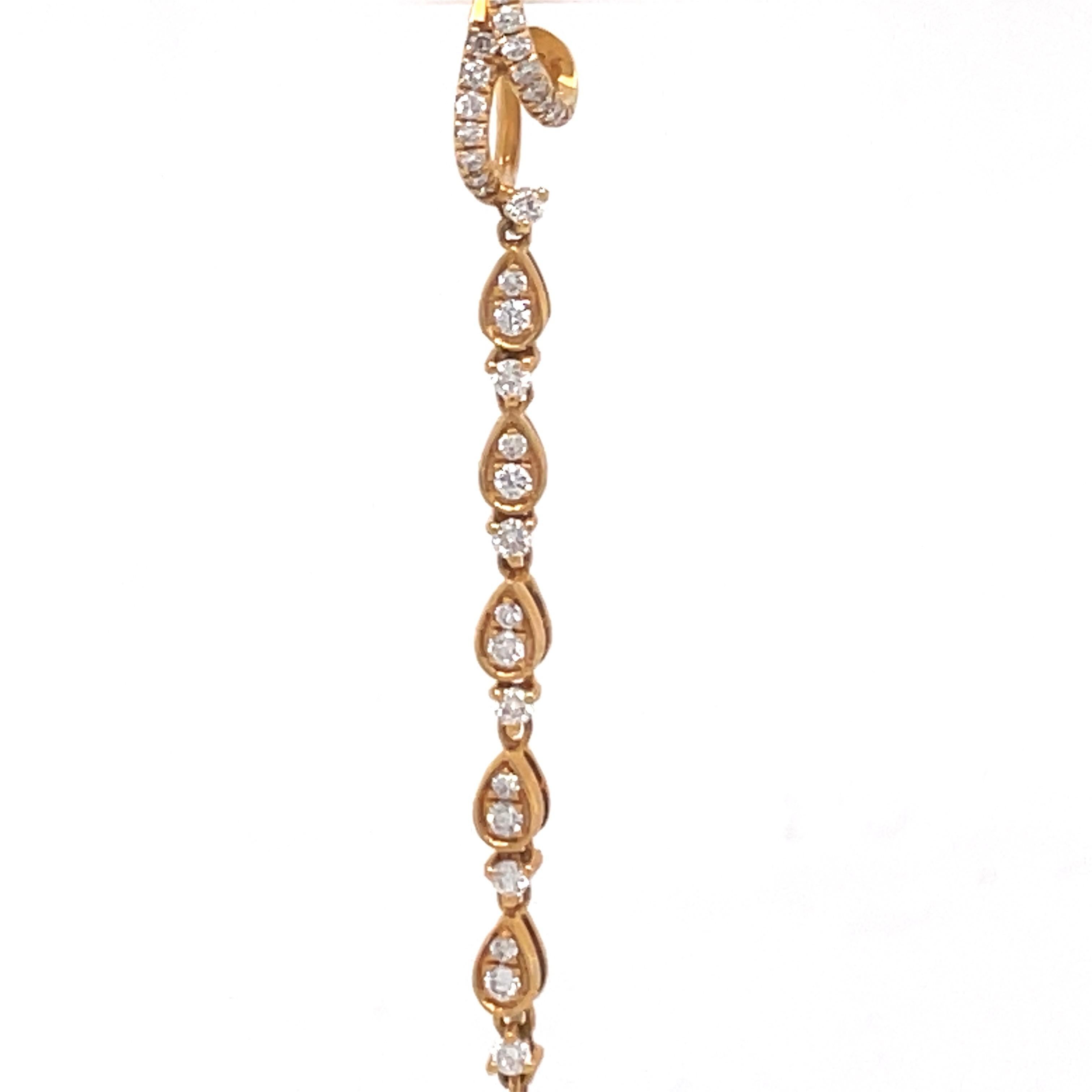 Contemporary 18k Yellow Gold Diamond Dangle Earrings and South Sea Pearl For Sale