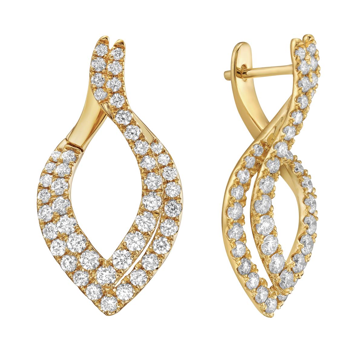 These 18K Yellow Gold Diamond Drop Earrings are a stunning combination of elegance and brilliance. Made from 5.3 grams of solid yellow gold, they are both lightweight and durable, ensuring a comfortable fit for any occasion. The classic drop design