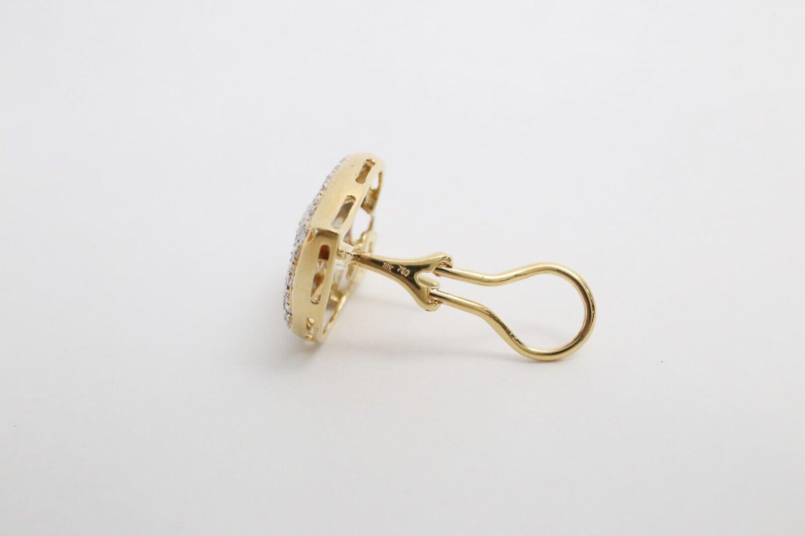 De las mujeres Pendientes de diamantes de oro amarillo de 18k, 16,3 g en venta