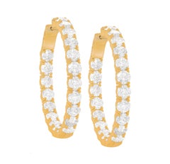 18 Karat Gelbgold Diamant-Ohrringe