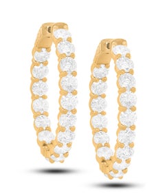 18 Karat Gelbgold Diamant-Ohrringe