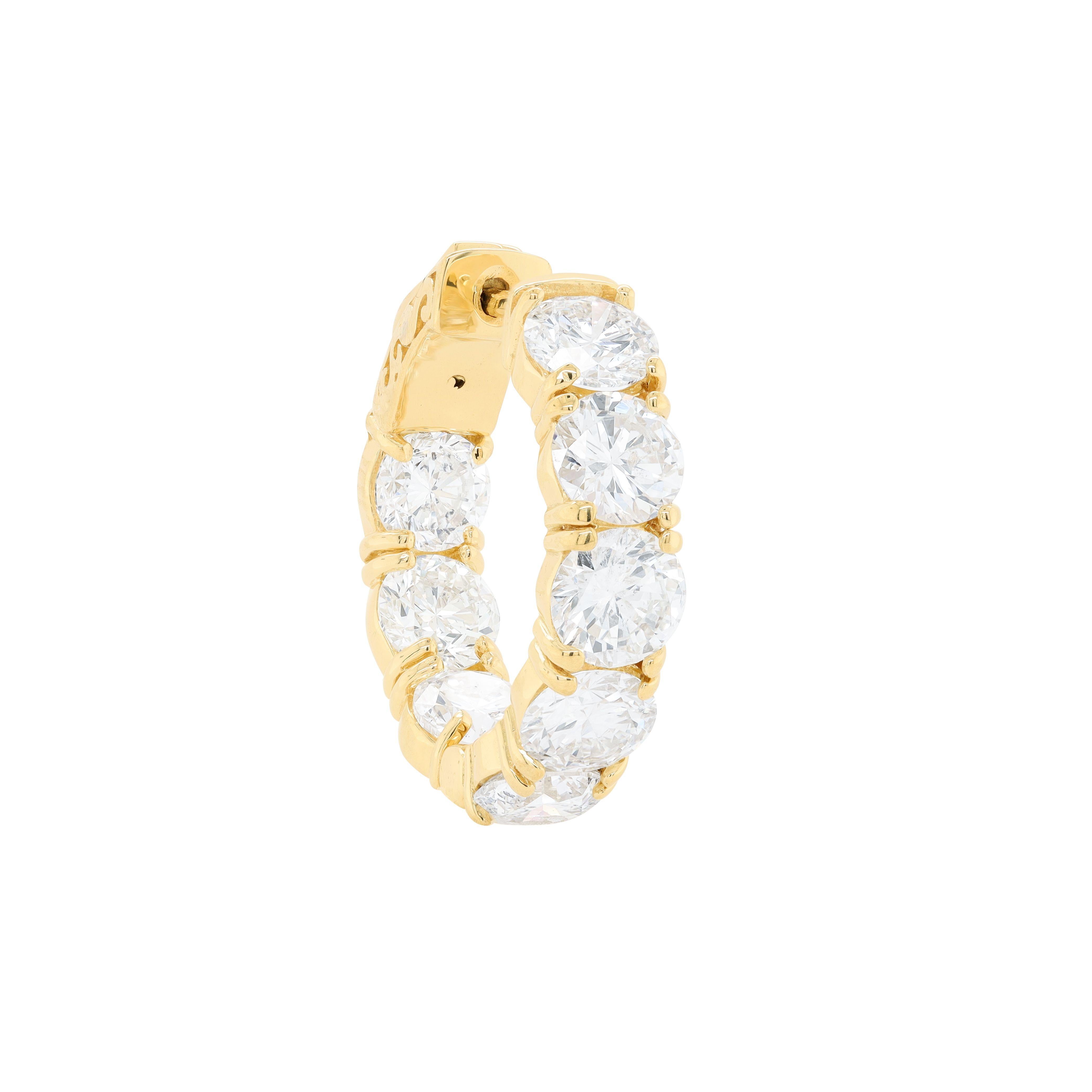 Donna Orecchini con diamanti in oro giallo 18K in vendita
