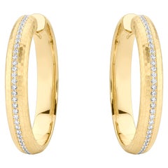 18K Yellow Gold Diamond Earrings