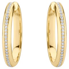 18K Yellow Gold Diamond Earrings