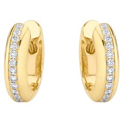 18K Yellow Gold Diamond Earrings