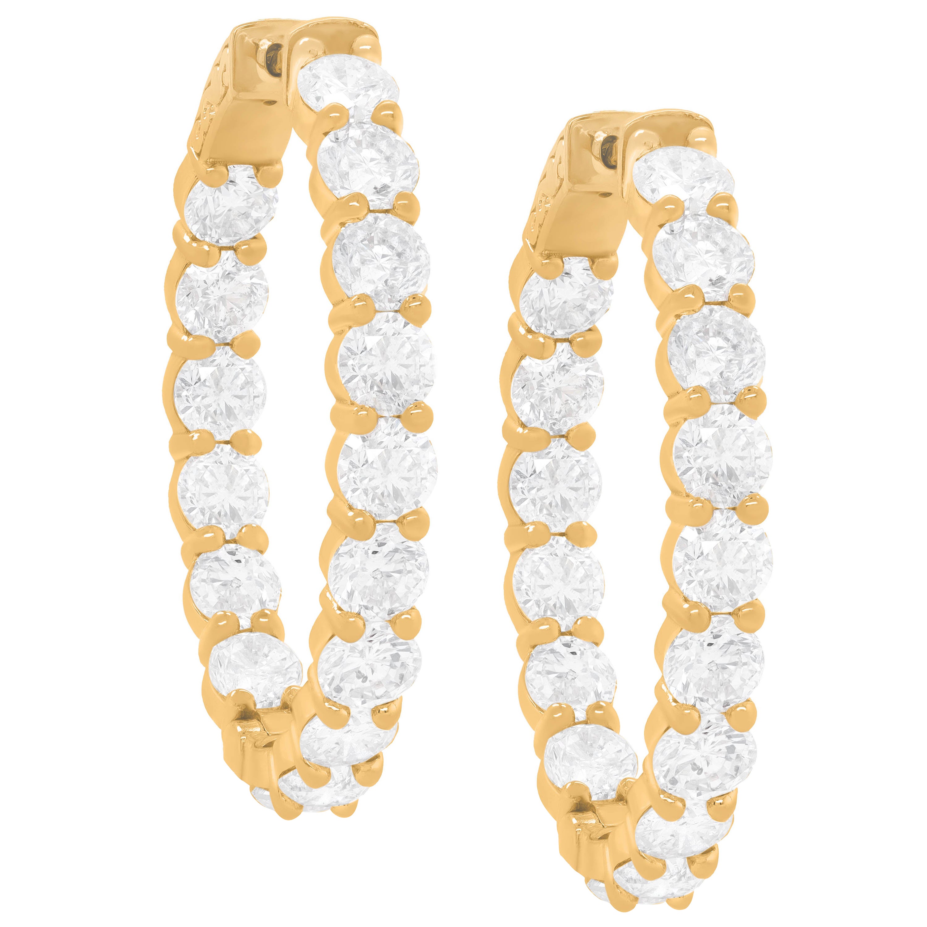 Orecchini con diamanti in oro giallo 18K