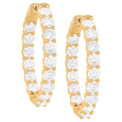 Orecchini con diamanti in oro giallo 18K