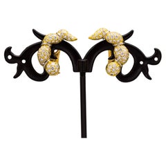 18k Gelbgold Diamant-Ohrringe