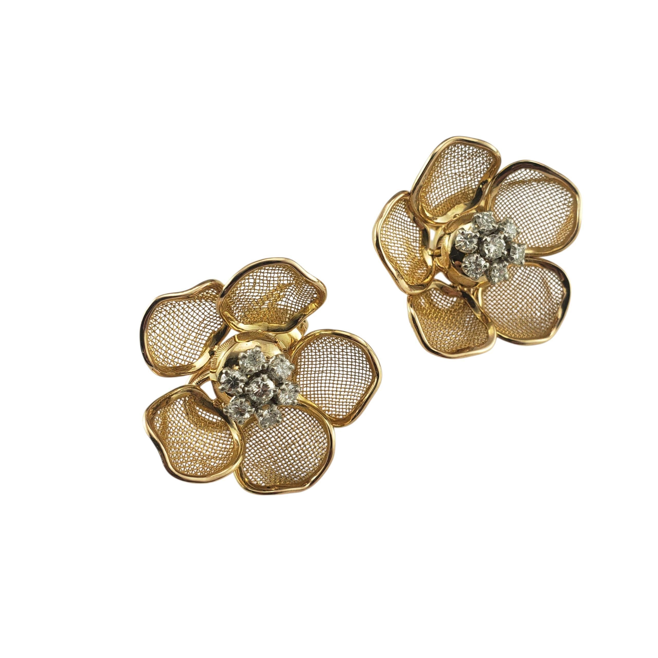 Contemporaneo Orecchini a fiore con diamante 