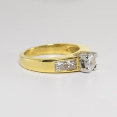 18K Yellow Gold Diamond Engagement Ring 0.54ct