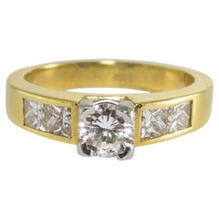 18K Yellow Gold Diamond Engagement Ring 0.54ct