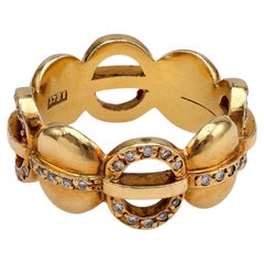 Fascia Eternity con diamante in oro giallo 18k