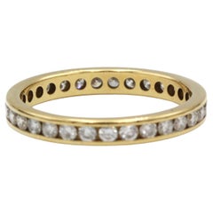 18K Yellow Gold Diamond Eternity Wedding Band – 31 Diamonds (0.60 ct)