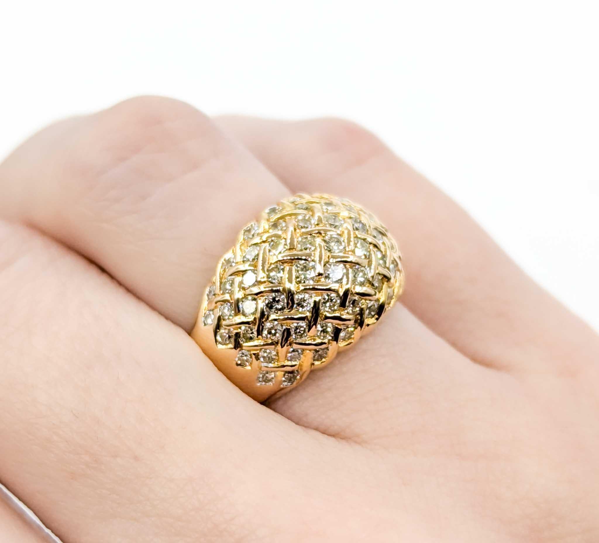 Anello moda con diamante in oro giallo 18 carati In condizioni ottime in vendita a Bloomington, MN