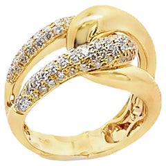 18 Karat Gelbgold Diamant Mode-Ring