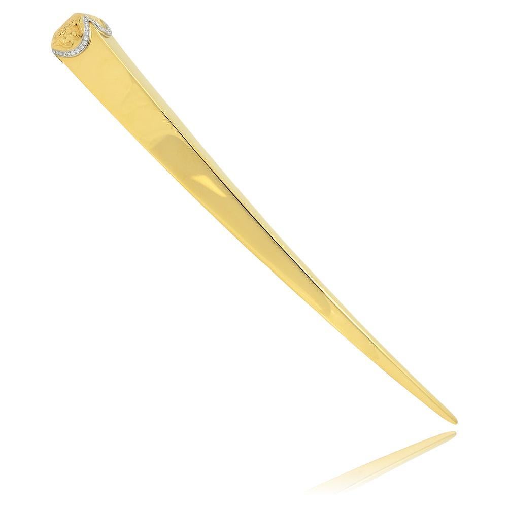 CARTIER PARIS Diamond 18K Gold Hair Clip Barrette at 1stDibs cartier