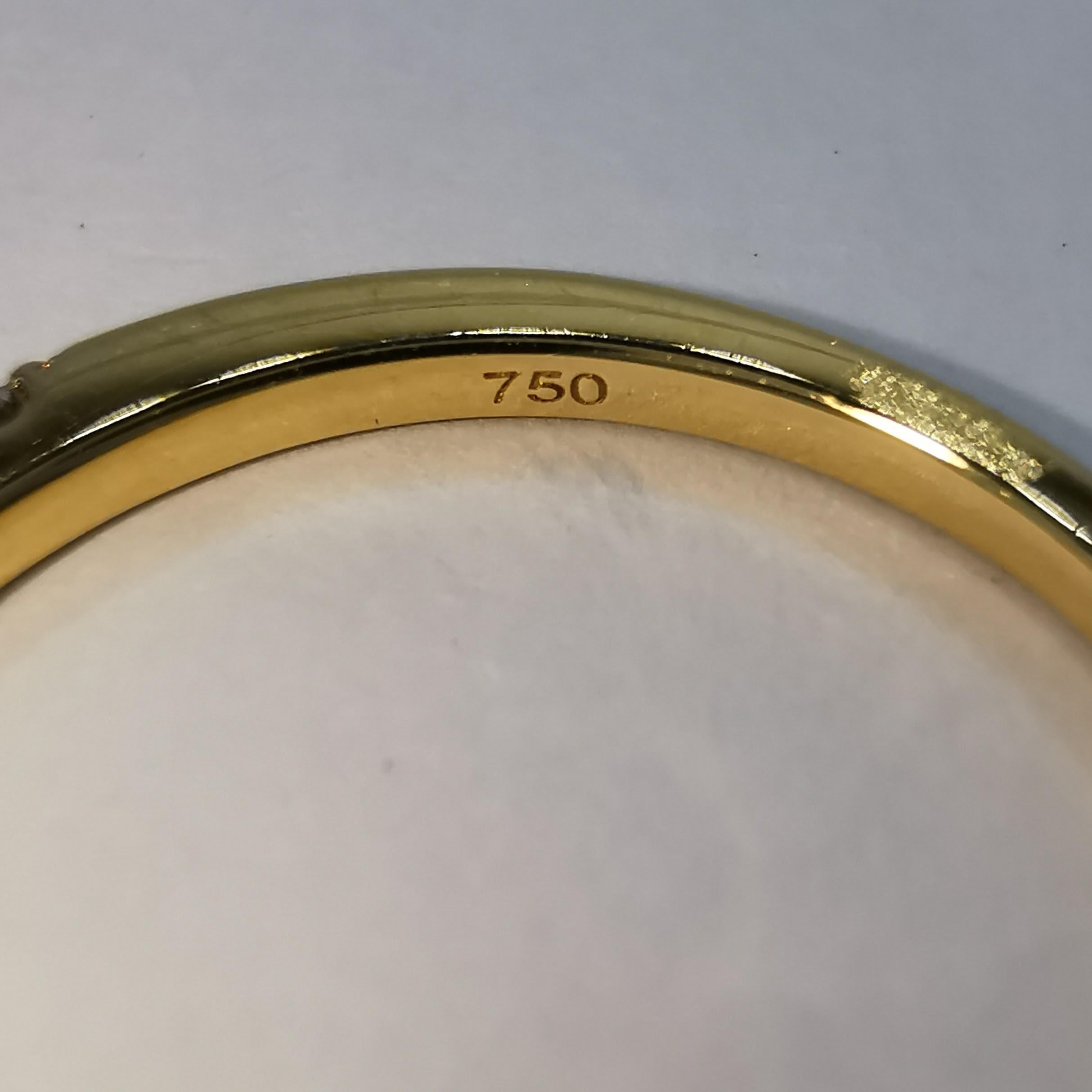 Im Angebot: 18 Karat Gelbgold Diamant Halb-Eternity-Ring, Ehering, Stapelbar () 4