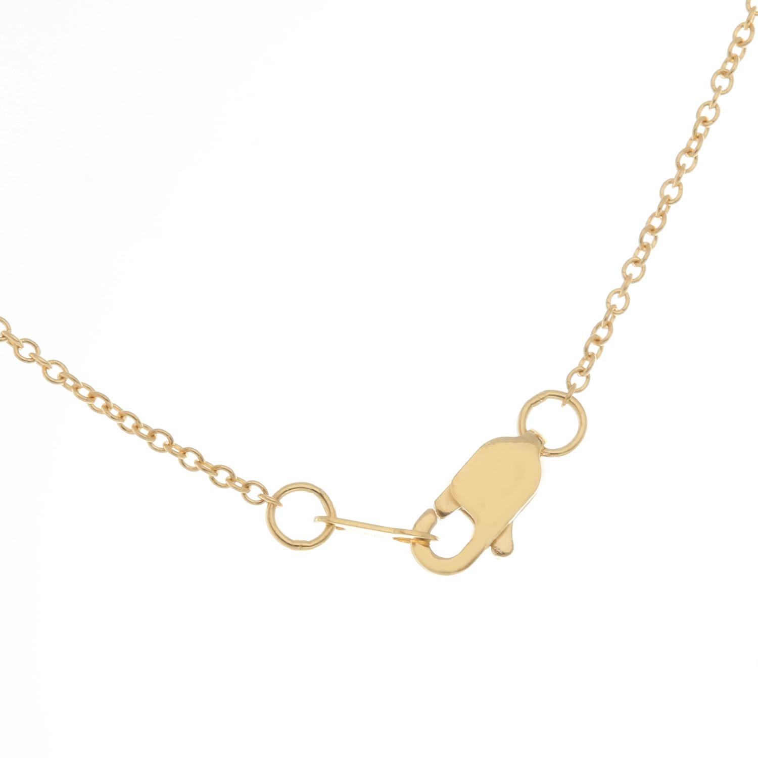 18 Karat Gelbgold Diamant-Herz-Halskette im Zustand „Neu“ im Angebot in Dallas, TX