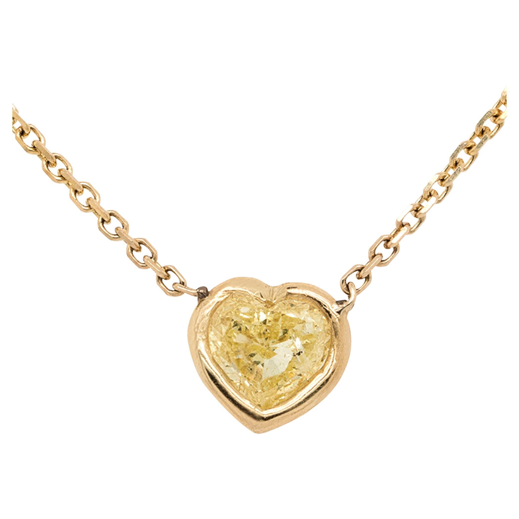 Buccellati 18 Karat Yellow Rubelite Heart Pendant Rope Chain For Sale