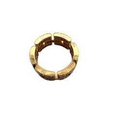 18 Karat Gelbgold Diamant Maillon Panthere-Ring von Cartier