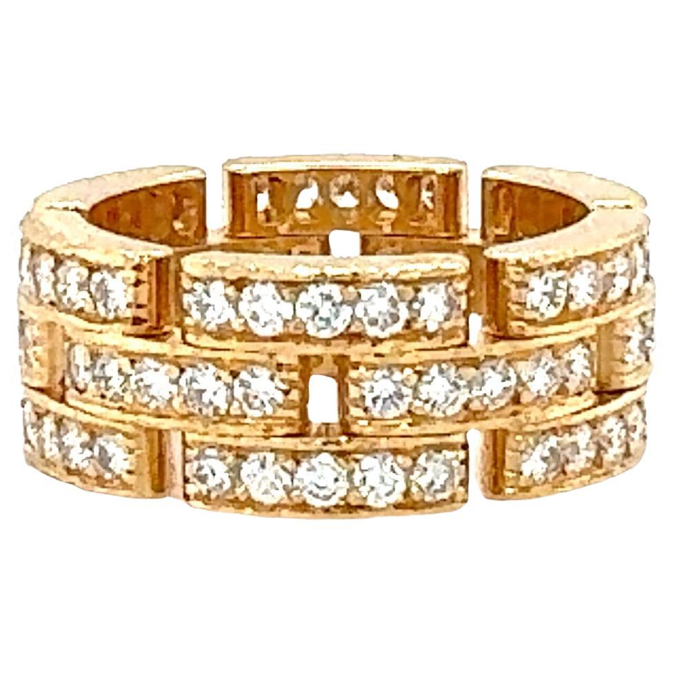 Fascia Maillon Panthere in oro giallo 18 carati con diamanti di Cartier