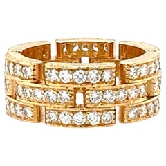 18 Karat Gelbgold Diamant Maillon Panthere-Ring