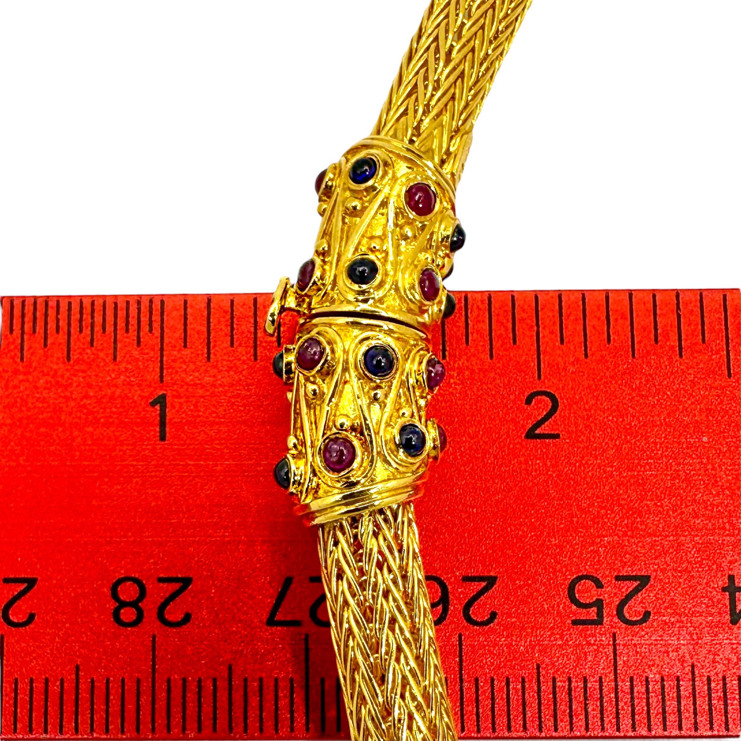 18K Gelbgold & Diamant Halskette mit einem 16.38Ct Tansanit in der Mitte im Angebot 2