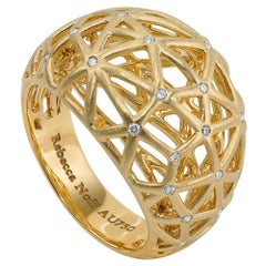 18K Yellow Gold & Diamond Nest Ring