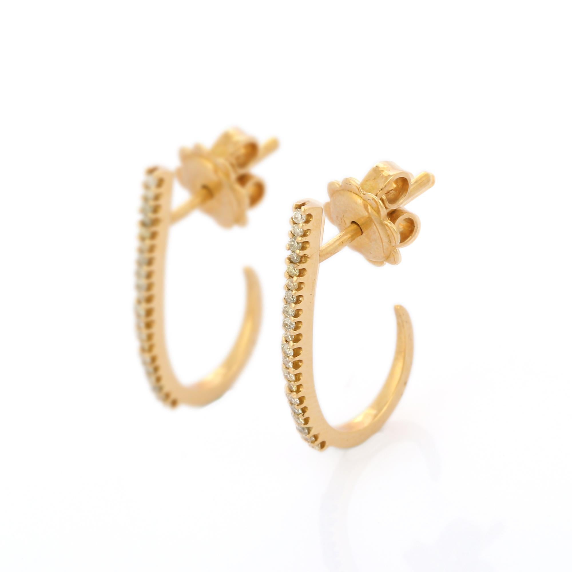 Certified Diamond Open Hoop Earrings for Her in 18K Gold to make a statement with your look. You shall need hoop earrings to make a statement with your look. These earrings create a sparkling, luxurious look featuring round cut diamond.
April