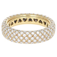 18K Gelbgold Diamant Pavé Band