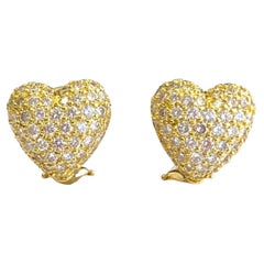 18k Yellow Gold Diamond Pave
Heart Earrings with Lever Backs 18k Yellow Gold Diamond Pave
Heart Earrings with Lever Backs