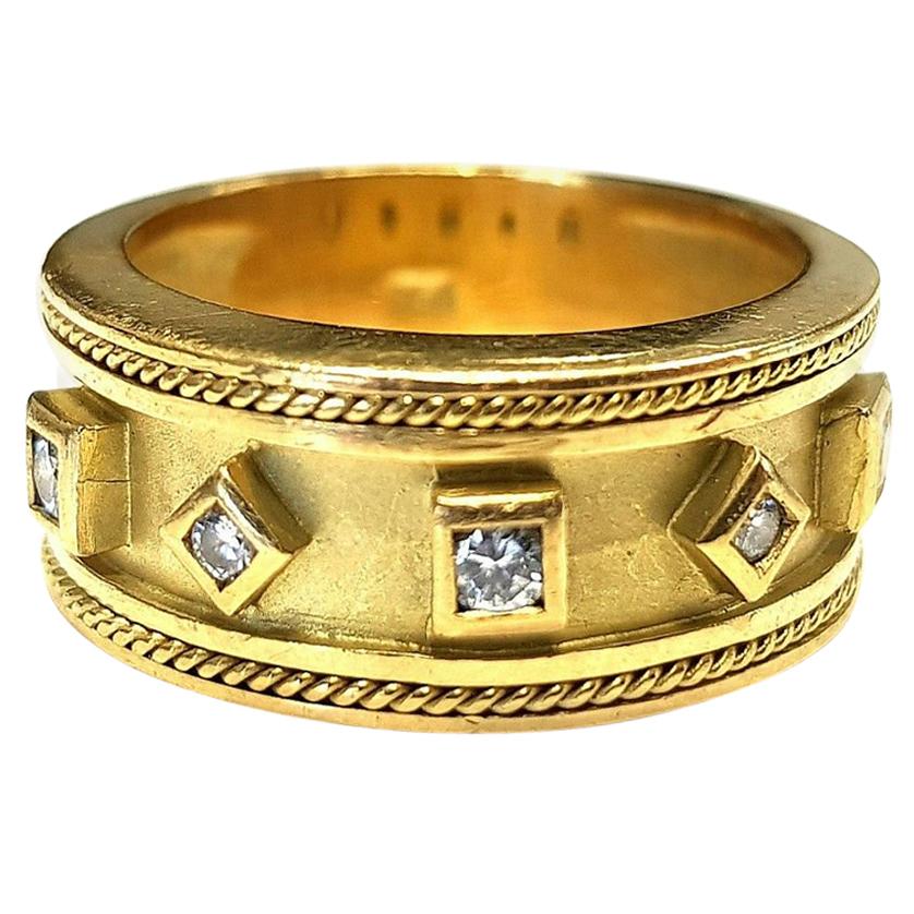 18 Karat Yellow Gold Diamond Ring 0.24 Carat