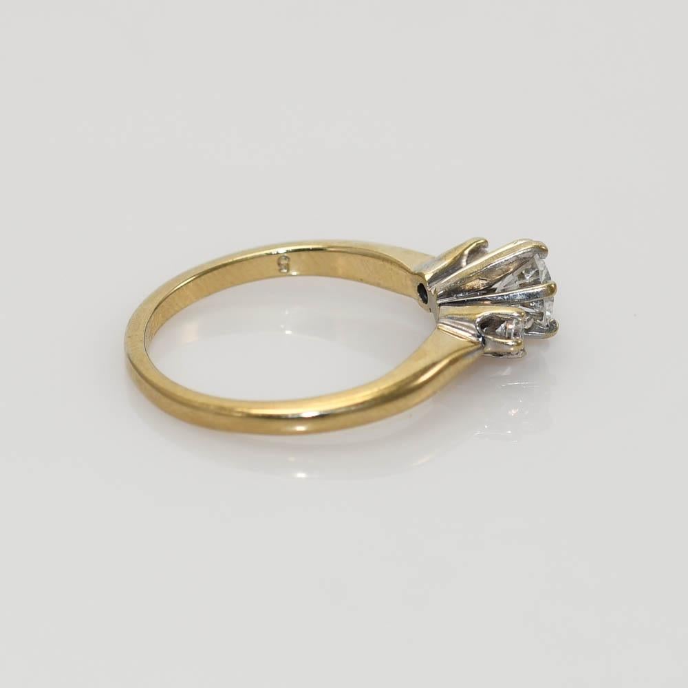 Bague en or jaune 18K avec diamant 0.55ct en vente 5