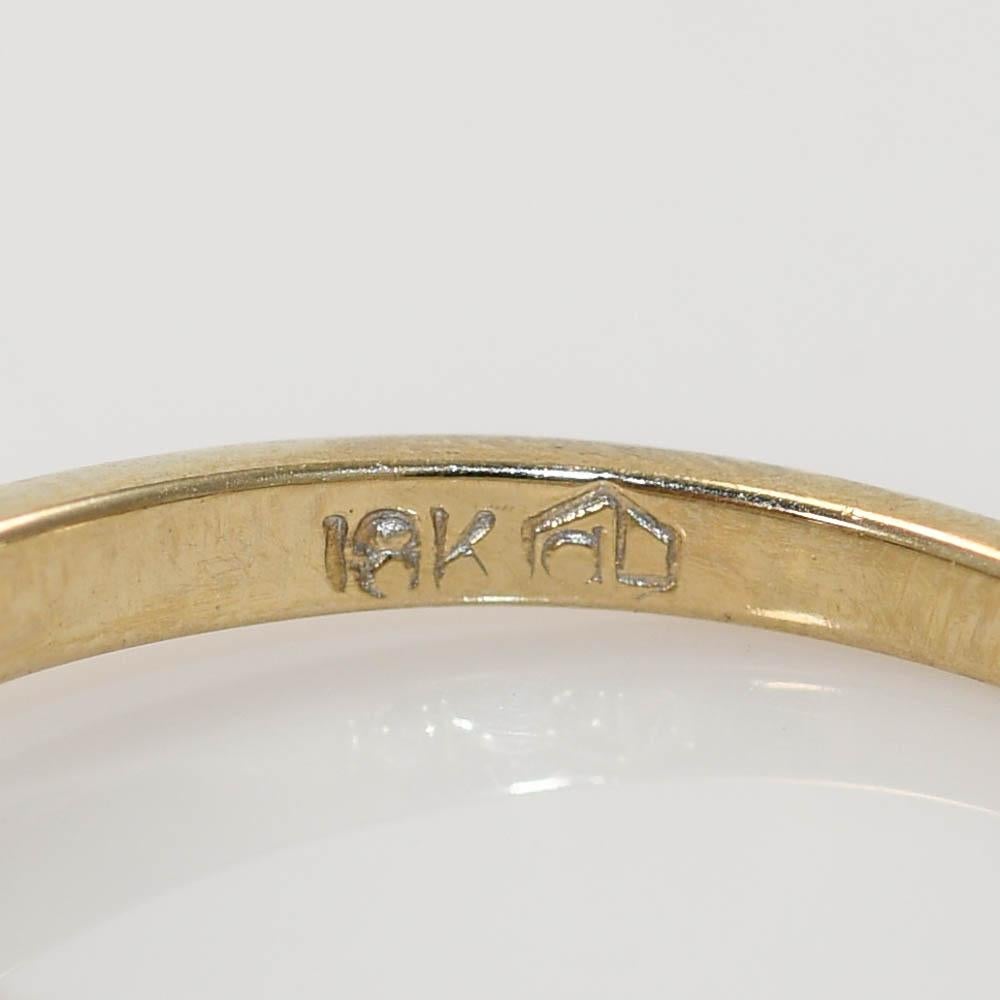 Bague en or jaune 18K avec diamant 0.55ct Unisexe en vente