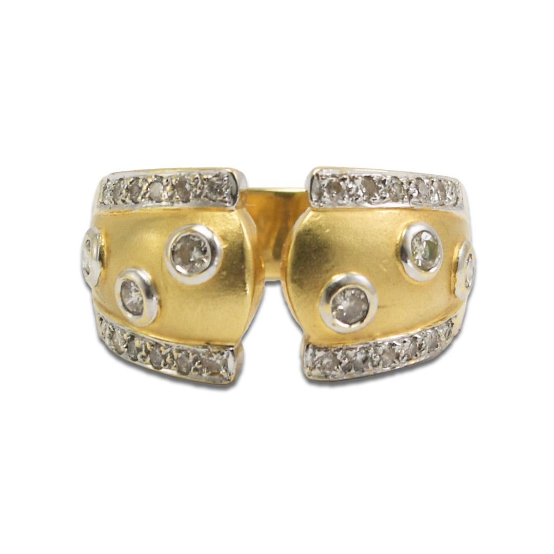 18 Karat Gelbgold Diamant-Ringband 0,35 Karat