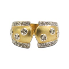 18 Karat Gelbgold Diamant-Ringband 0,35 Karat