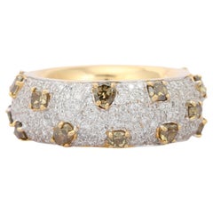18 Karat Solid Yellow Gold 6.3 Carats Diamond Wedding Band Ring