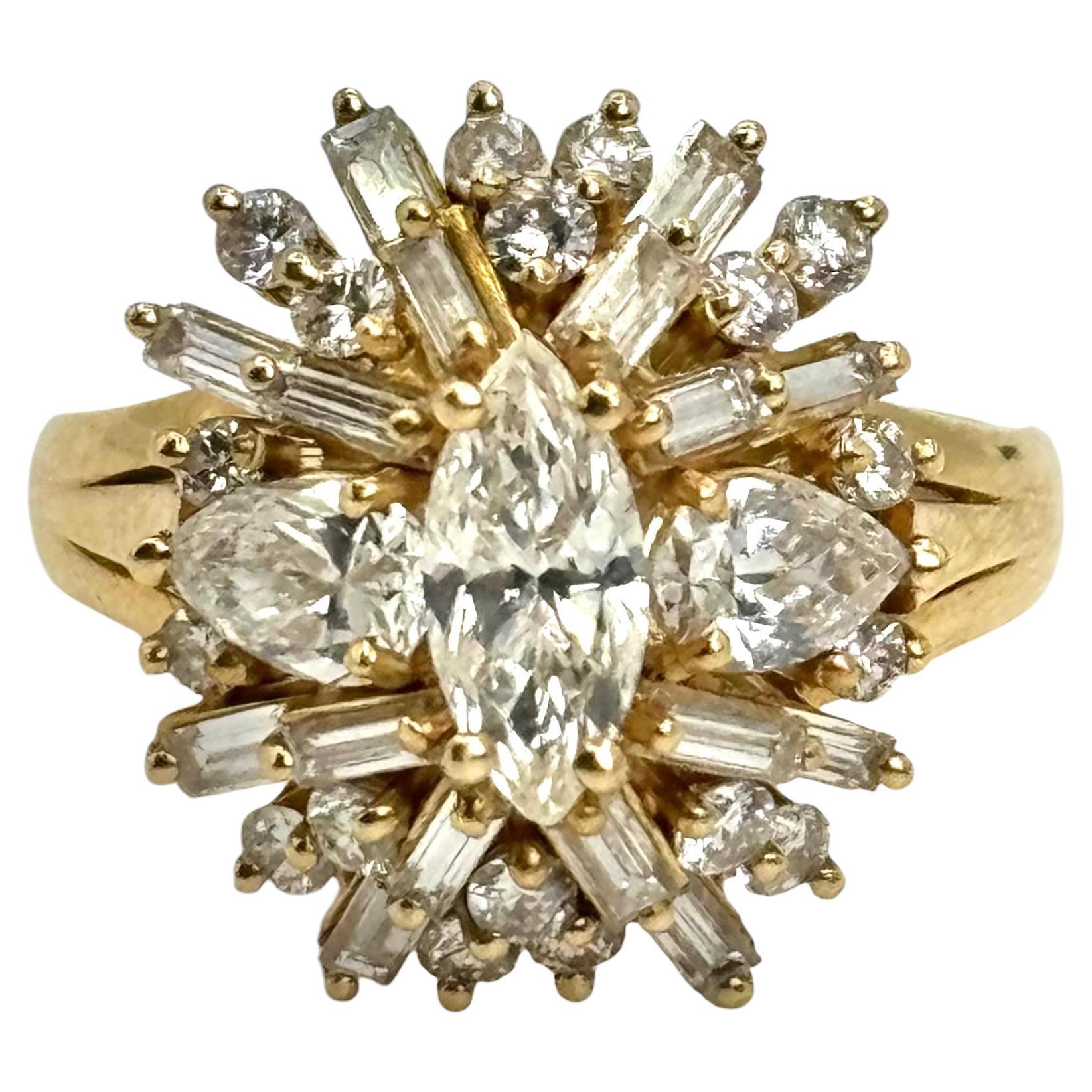 18K Yellow Gold Diamond Ring