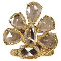 Bague en or jaune 18 carats avec diamant