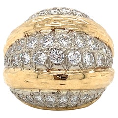 18k Yellow Gold Diamond Ring with 5.26 TW Round Diamonds