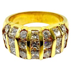 Bague en or jaune 18 carats avec diamants