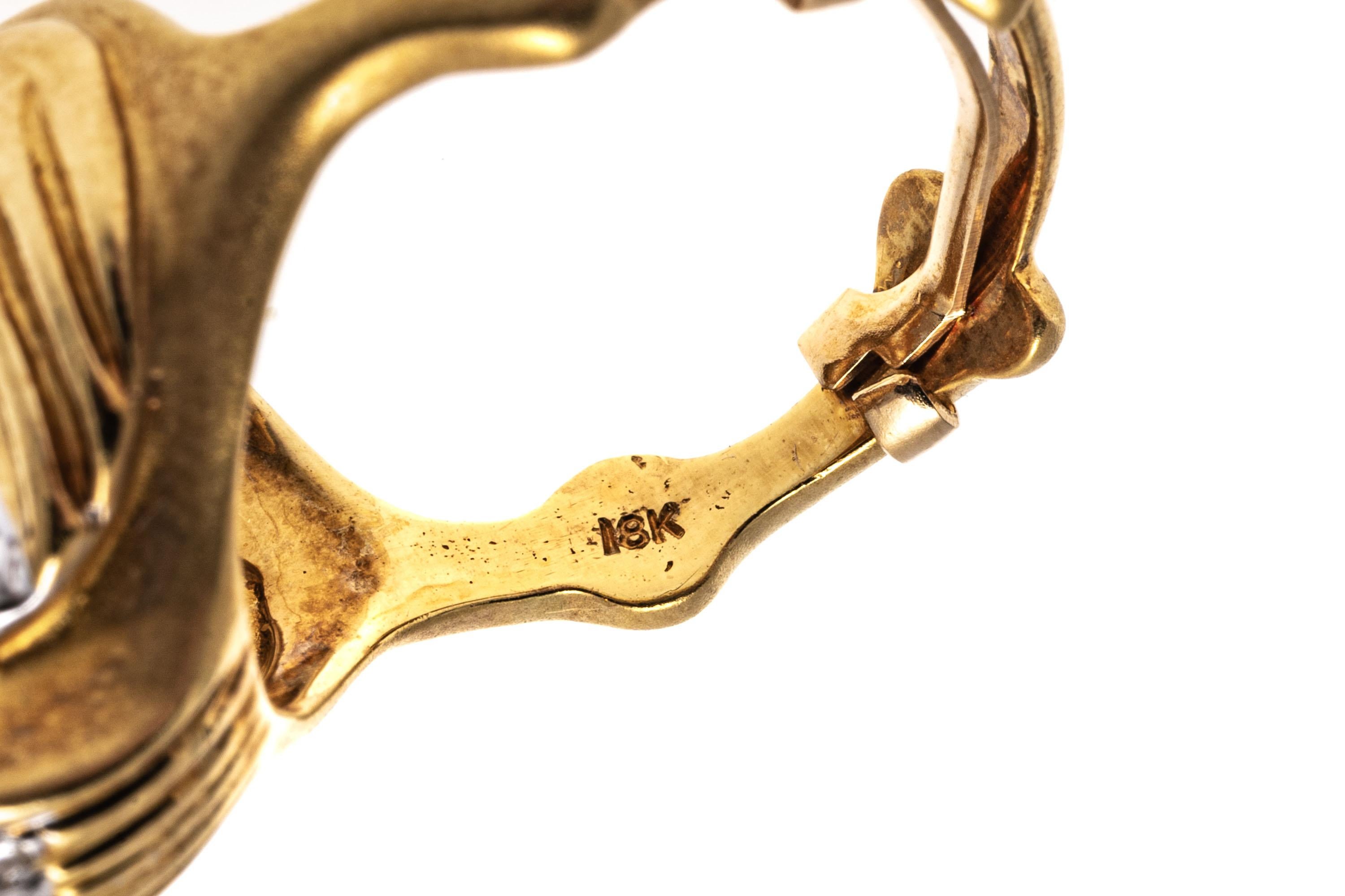 18k Yellow Gold Diamond Set Flamingo Ring For Sale 2