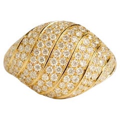 18K yellow Gold & Diamond Signet Ring