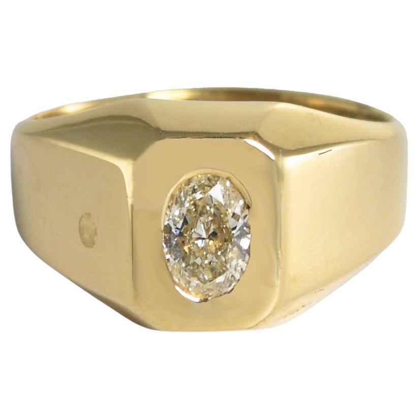 18K Yellow Gold Diamond Solitaire Ring 0.50ct