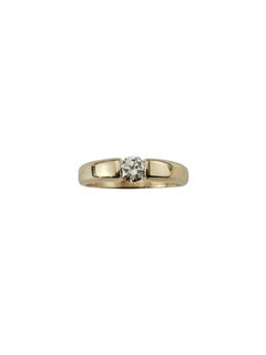 18K Yellow Gold Diamond Solitaire Ring Size 9.75 #25577