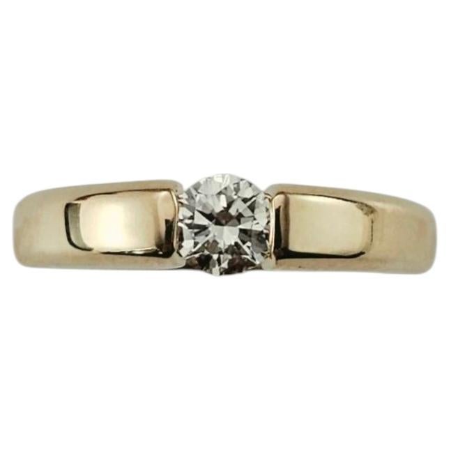 18K Yellow Gold Diamond Solitaire Ring Size 9.75 #25577