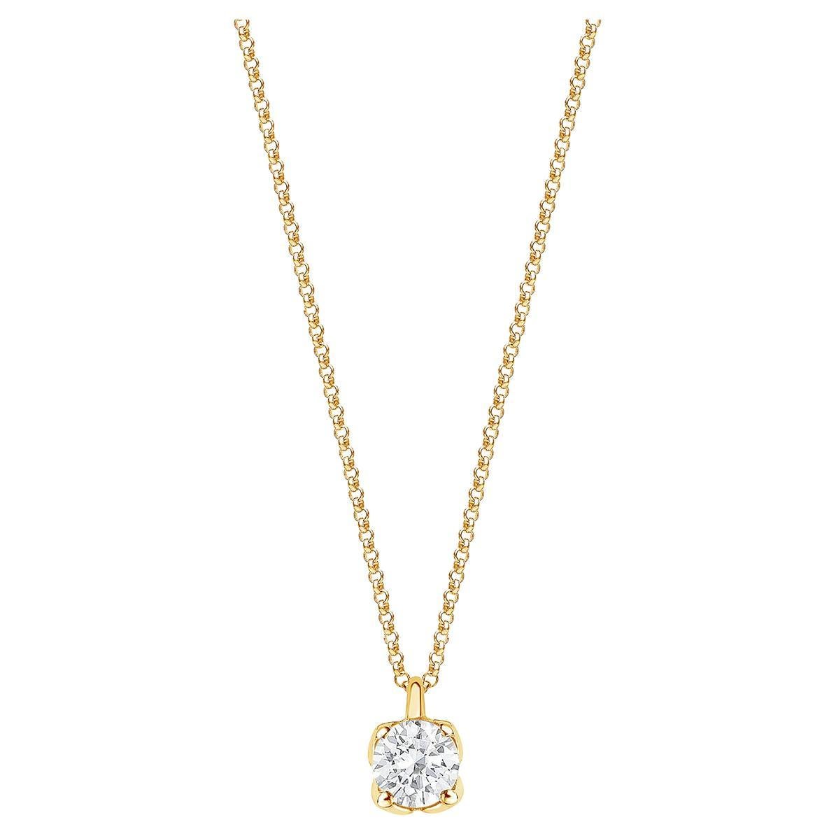 Ciondolo Stargazer con diamante in oro giallo 18k - 0,50ct in vendita