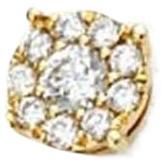 Pendientes de oro amarillo de 18 quilates con diamantes, 0,22 ct c/u Artista en venta